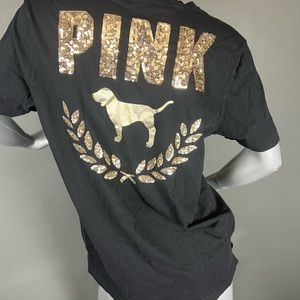 PINK VICTORIA SECRET SEQUIN TEE-SHIRT